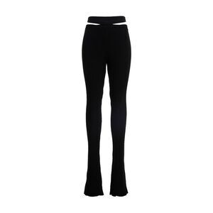 Andreādamo Women Ribbed Flared Trousers